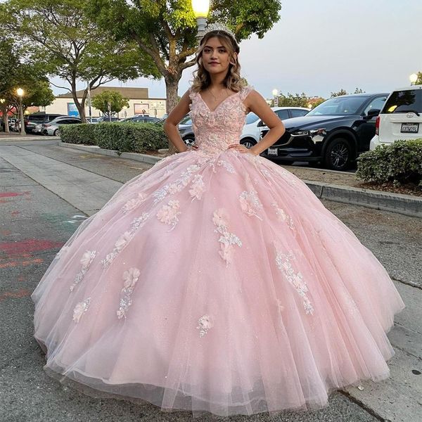 pink v-neck shiny princess prom dress off shoulder 3d applique quinceanera dress tulle 15th birthday party dress, Blue;red
pink v-neck shiny princess prom dress off shoulder 3d applique quinceanera dress tulle 15th birthday party dress, Blue;red