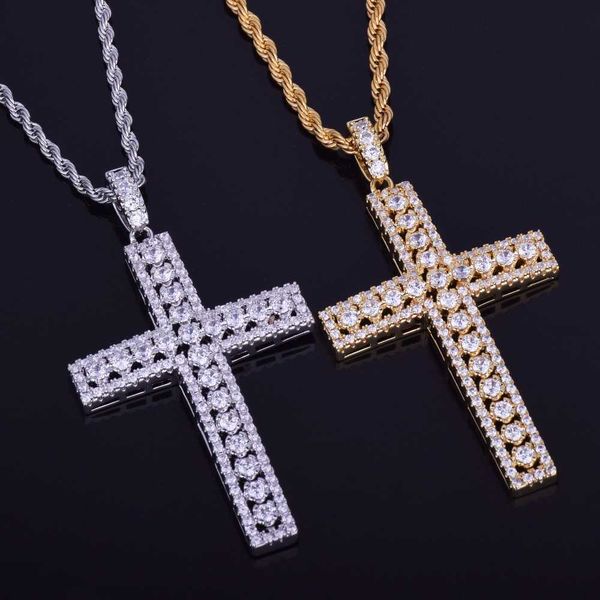 pendant necklaces cross gold color copper material bling zircon men women hip hop jewelry 230621, Silver
pendant necklaces cross gold color copper material bling zircon men women hip hop jewelry 230621, Silver