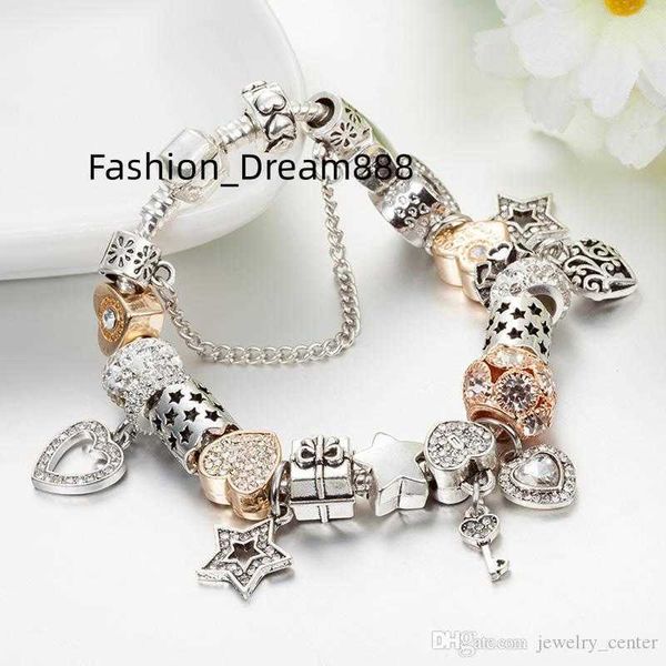 925 silver plated heart-shaped charms and key pendant bracelet for pandora charm bracelets gift jewelry, Golden;silver
925 silver plated heart-shaped charms and key pendant bracelet for pandora charm bracelets gift jewelry, Golden;silver
