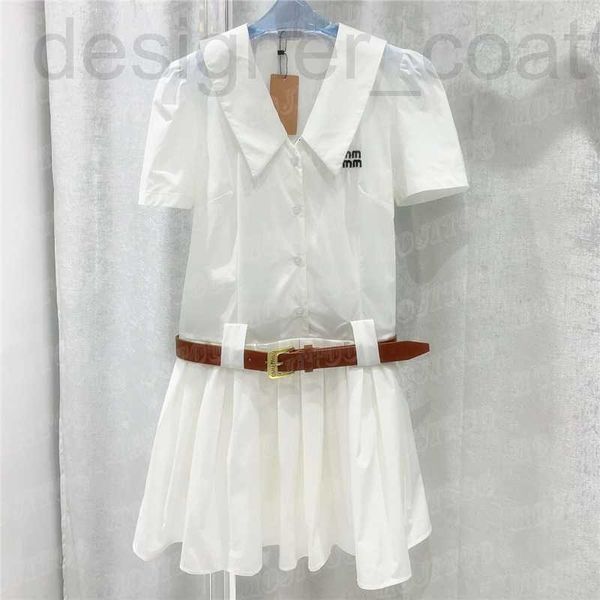 plus size dresses designer embroidered letter womens shirts with belt summer short sleeve pleated skirts cool girl casual dress xira, Black
plus size dresses designer embroidered letter womens shirts with belt summer short sleeve pleated skirts cool girl casual dress xira, Black
