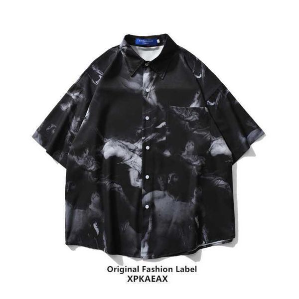 men polo original trendy brand european and american vintage thin style shirt cool and loose hawaiian beach shirt stupid and handsome, White;black
men polo original trendy brand european and american vintage thin style shirt cool and loose hawaiian beach shirt stupid and handsome, White;black