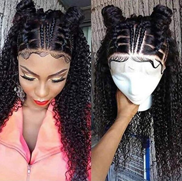 short lace frontal wigs for black women brazilian braided wig deep wave glueless human curly with baby 150 density front diva19194467, Black;brown
short lace frontal wigs for black women brazilian braided wig deep wave glueless human curly with baby 150 density front diva19194467, Black;brown