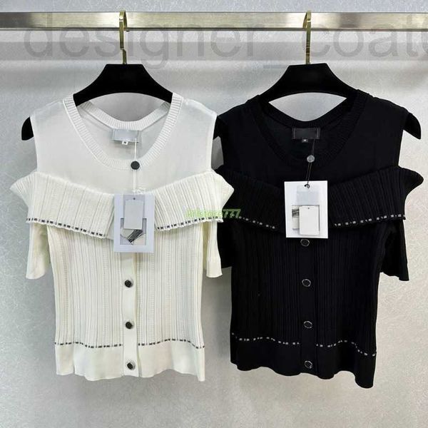 women's t-shirt designer 23 summer knits vest tee designer crop with letter butons shirts runway high end brand viscose elasticity str, White
women's t-shirt designer 23 summer knits vest tee designer crop with letter butons shirts runway high end brand viscose elasticity str, White