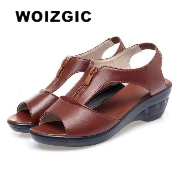 slippers woizgic women old mother laides female sandals platform shoes pu leather non slip beach summer cool zipper size 3541 pgp1153 230703, Black
slippers woizgic women old mother laides female sandals platform shoes pu leather non slip beach summer cool zipper size 3541 pgp1153 230703, Black