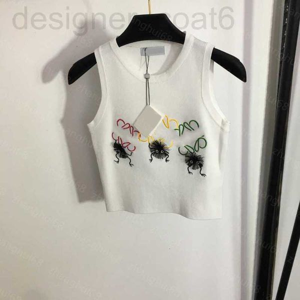 women's knits & tees designer 23ss womens clothing womens embroidered hairball knitted vest clothes 0g6v, White
women's knits & tees designer 23ss womens clothing womens embroidered hairball knitted vest clothes 0g6v, White