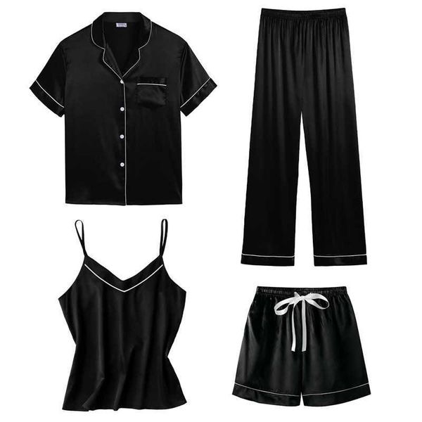women's sleep lounge silk pajamas for women home suit short sleeve shirt + pants pyjamas set satin nightwear sleepwear nightgown pijama
women's sleep lounge silk pajamas for women home suit short sleeve shirt + pants pyjamas set satin nightwear sleepwear nightgown pijama