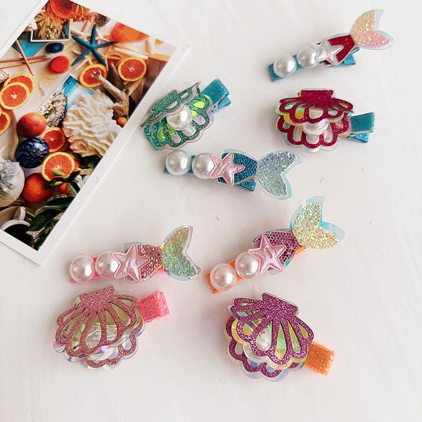 summer vacation style ocean series cartoon girls barrettes princess hair clip cute sequin shell kids pearl star fish hair accessories b420, Slivery;white
summer vacation style ocean series cartoon girls barrettes princess hair clip cute sequin shell kids pearl star fish hair accessories b420, Slivery;white