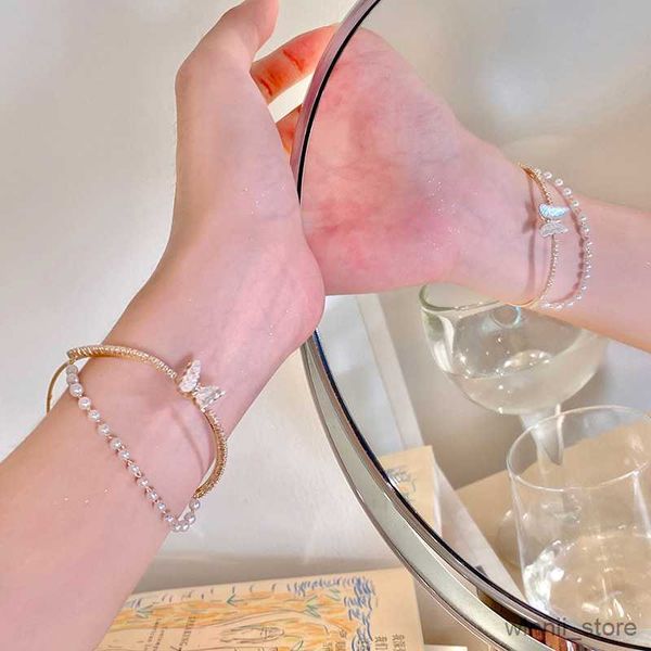 charm bracelets colorful butterfly gold color double layer open bracelets for women 2023 new fashion luxury pearl chain bracelet jewelry gif, Golden;silver
charm bracelets colorful butterfly gold color double layer open bracelets for women 2023 new fashion luxury pearl chain bracelet jewelry gif, Golden;silver