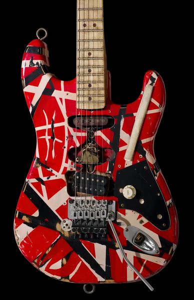 heavy relic edward van halen black white stripe red st electric guitar floyd rose tremolo bridge & whammy bar, alder body, maple neck
heavy relic edward van halen black white stripe red st electric guitar floyd rose tremolo bridge & whammy bar, alder body, maple neck