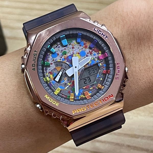 original shock watch ga sports digital quartz watch led auto hand light detachable assembly 2100 oak series, Slivery;brown
original shock watch ga sports digital quartz watch led auto hand light detachable assembly 2100 oak series, Slivery;brown