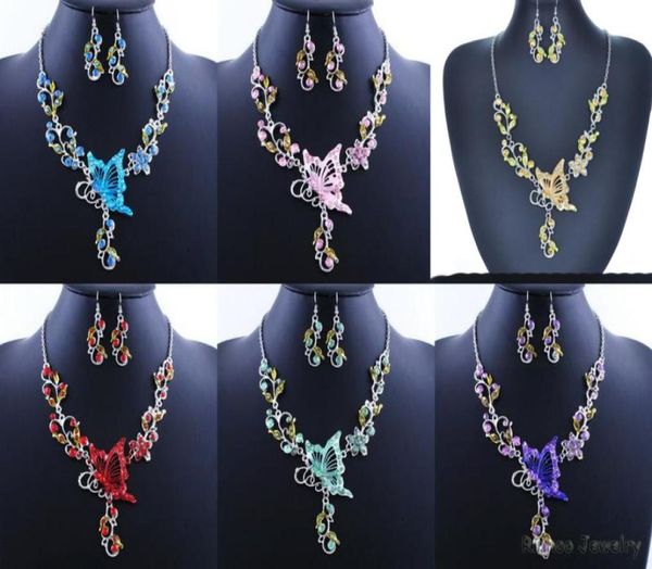 6 colors women butterfly flower rhinestone pendant statement necklace earrings jewelry set fashion jewelry bridal wedding dress je5347014, White
6 colors women butterfly flower rhinestone pendant statement necklace earrings jewelry set fashion jewelry bridal wedding dress je5347014, White