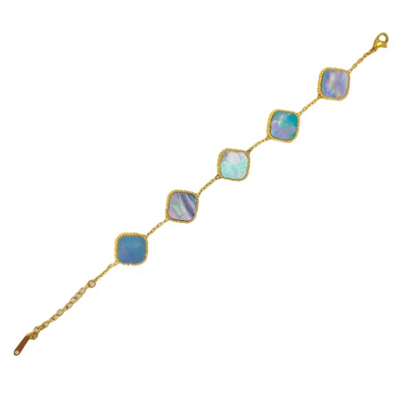 four leaf clover charm bracelets van pink bule mother of pearl women jewelry non fading waterproof 18k gold plated stainless steel necklace, Golden;silver
four leaf clover charm bracelets van pink bule mother of pearl women jewelry non fading waterproof 18k gold plated stainless steel necklace, Golden;silver