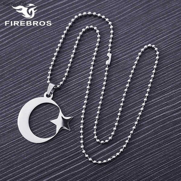firebros stainless steel crescent moon star necklace men women spiritual islamic muslim amulet pendant turkish religious jewelry l230704, Silver
firebros stainless steel crescent moon star necklace men women spiritual islamic muslim amulet pendant turkish religious jewelry l230704, Silver