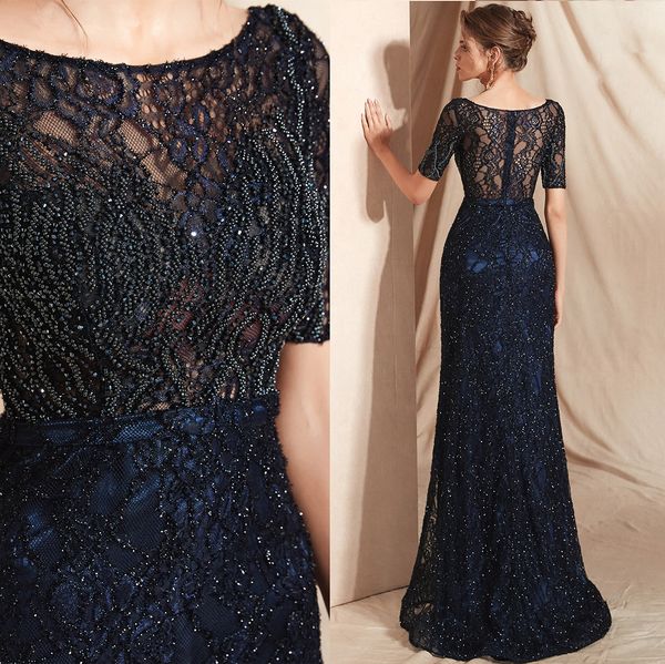 navy blue mermaid mother of the bride dresses sequins lace celebration evening party prom guest wedding wear, Black;red
navy blue mermaid mother of the bride dresses sequins lace celebration evening party prom guest wedding wear, Black;red