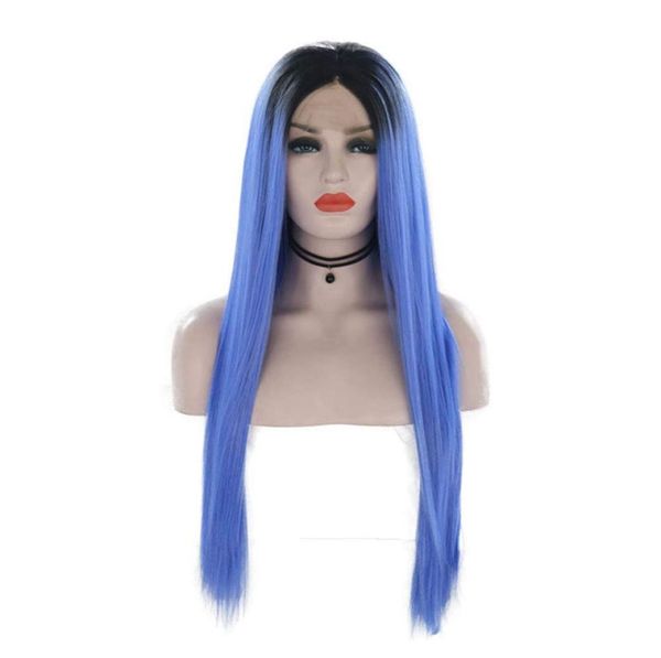fashion women wigs ombre blue wig long straight hand tied synthetic lace front wig glueless heat resistant fiber hair for women wi1795511, Black
fashion women wigs ombre blue wig long straight hand tied synthetic lace front wig glueless heat resistant fiber hair for women wi1795511, Black