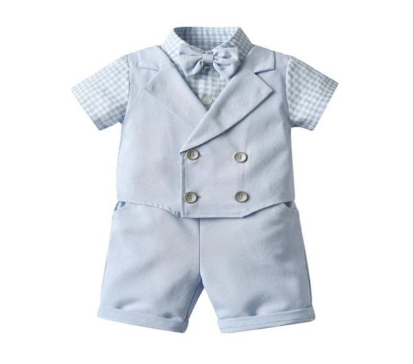 twopiece set for baby boys gentleman style clothing sets summer boy short sleeve plaid shirt with bowtieshorts kids suits childr4188213, White
twopiece set for baby boys gentleman style clothing sets summer boy short sleeve plaid shirt with bowtieshorts kids suits childr4188213, White