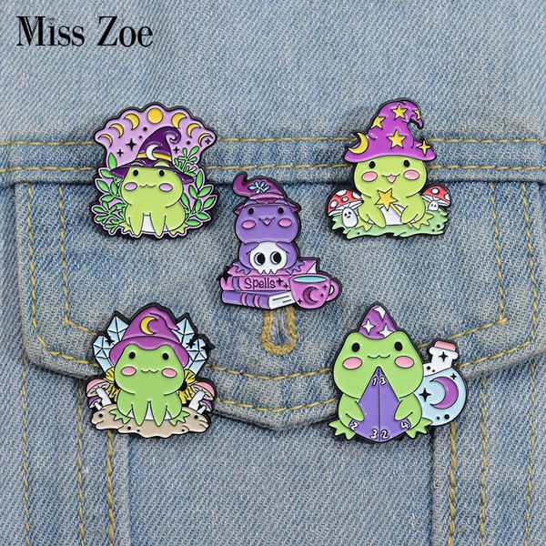 witch frogs enamel pins custom spell book magic wand potion moon phase brooch lapel badge animal jewelry gift for kids friends, Gray
witch frogs enamel pins custom spell book magic wand potion moon phase brooch lapel badge animal jewelry gift for kids friends, Gray