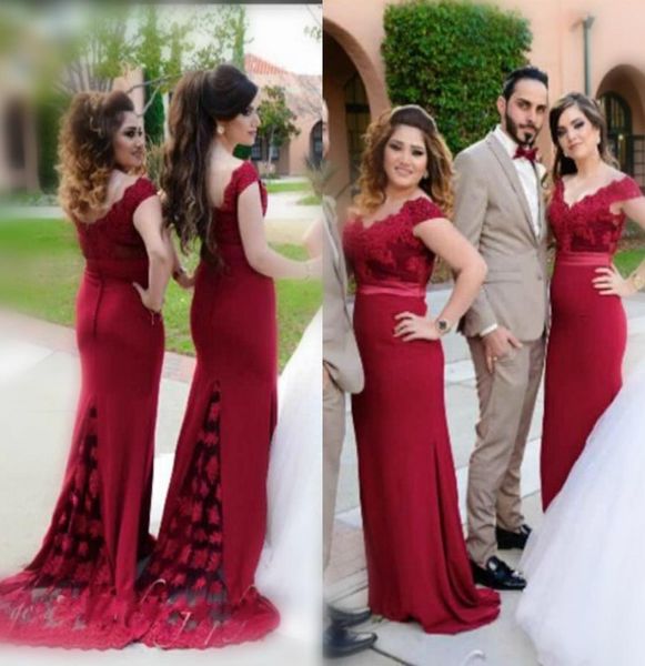 elegant dark red off shoulder bridesmaid dresses for wedding 2016 lace mermaid back covered buttons formal party gowns evening dre3324718, White;pink
elegant dark red off shoulder bridesmaid dresses for wedding 2016 lace mermaid back covered buttons formal party gowns evening dre3324718, White;pink