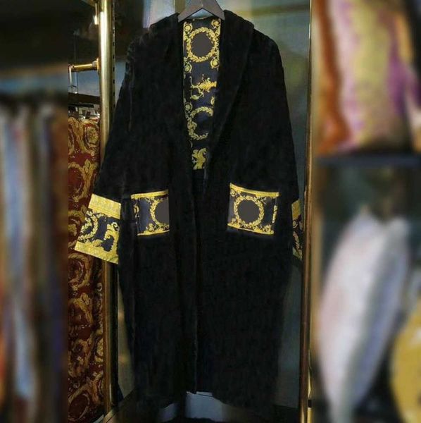 mens womens home robes shawl collar cotton soft fluffy sleepwear designer brand luxury vintage bathrobe pajamas lovers dres new style, Black;brown
mens womens home robes shawl collar cotton soft fluffy sleepwear designer brand luxury vintage bathrobe pajamas lovers dres new style, Black;brown