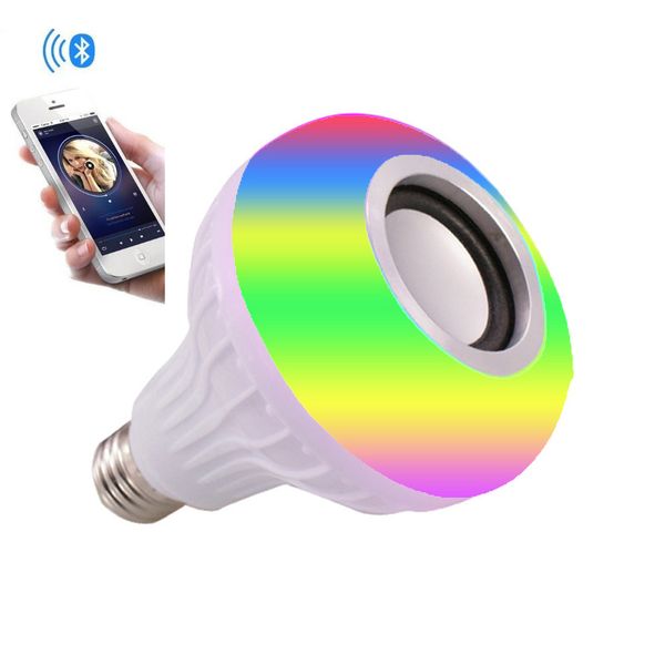 Image of Smart LED Colorful Music Light Bulb with Wireless Bluetooth Speaker Remote Control RGB Color Changing Audio Subwoofer Speaker