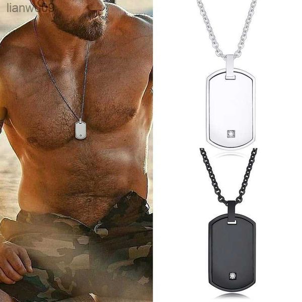 stainless steel men's dog tag necklace with cubic zirconia stone pendent men jewelry l230704, Silver
stainless steel men's dog tag necklace with cubic zirconia stone pendent men jewelry l230704, Silver