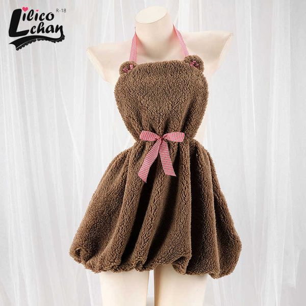 set backless halter women bear dress kawaii plush cosplay costumes off shoulder sleepwear see through maid uniform tempatationhkd230703, Black;white
set backless halter women bear dress kawaii plush cosplay costumes off shoulder sleepwear see through maid uniform tempatationhkd230703, Black;white