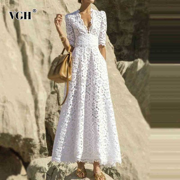 elegant white maxi dress for women v neck half sleeve high waist hollow out slim dresses autumn style fashion 210507, Black;gray
elegant white maxi dress for women v neck half sleeve high waist hollow out slim dresses autumn style fashion 210507, Black;gray