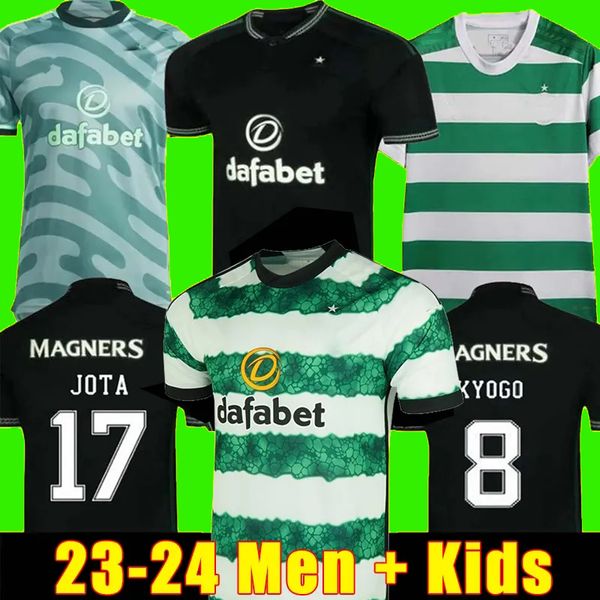 23 24 celtic soccer jerseys home away kyogo edouard 2023 2024 elyounoussi turnbull ajeti christie jota griffiths forrest player men kids kit, Black;yellow
23 24 celtic soccer jerseys home away kyogo edouard 2023 2024 elyounoussi turnbull ajeti christie jota griffiths forrest player men kids kit, Black;yellow