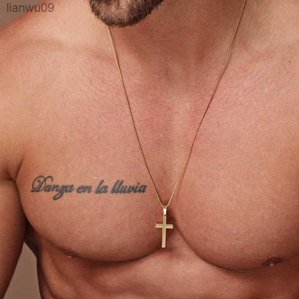 classic cross men necklace fashion new stainless steel chain pendant necklace for men jewelry gift collar hombres l230704, Silver
classic cross men necklace fashion new stainless steel chain pendant necklace for men jewelry gift collar hombres l230704, Silver