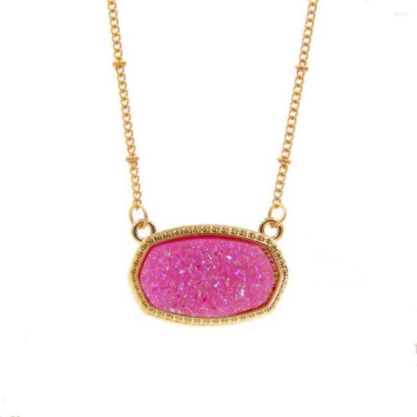 pendant necklaces resin oval druzy necklace gold color chain drusy hexagon style luxury designer brand fashion jewelry for women, Silver
pendant necklaces resin oval druzy necklace gold color chain drusy hexagon style luxury designer brand fashion jewelry for women, Silver