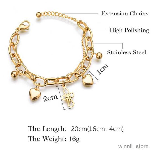 charm bracelets stainless steel new fashion upscale jewelry layer love heart cross charm thick chain bracelets for women r230704, Golden;silver
charm bracelets stainless steel new fashion upscale jewelry layer love heart cross charm thick chain bracelets for women r230704, Golden;silver