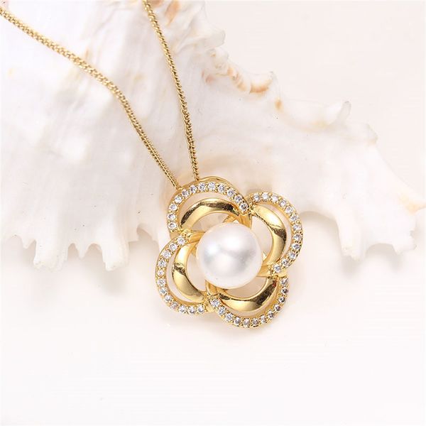 pendant necklaces 14k goldplated empty support plated k gold craft flower pearl necklace temperament female diy accessories 230704, Silver
pendant necklaces 14k goldplated empty support plated k gold craft flower pearl necklace temperament female diy accessories 230704, Silver