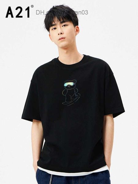 men's t-shirts a21 summer men oneck short sleeve tshirt black overisized male cartoon bear print cotton clothes z230705, White;black
men's t-shirts a21 summer men oneck short sleeve tshirt black overisized male cartoon bear print cotton clothes z230705, White;black