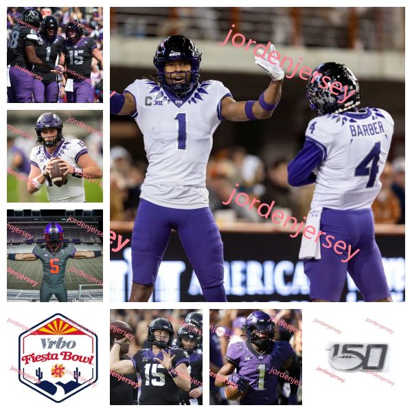 custom steve avila ladainian tomlinson tcu football jersey kenny hill garret wallow corey bethley sewo olonilua tre'vius hodges-tomlins, Black