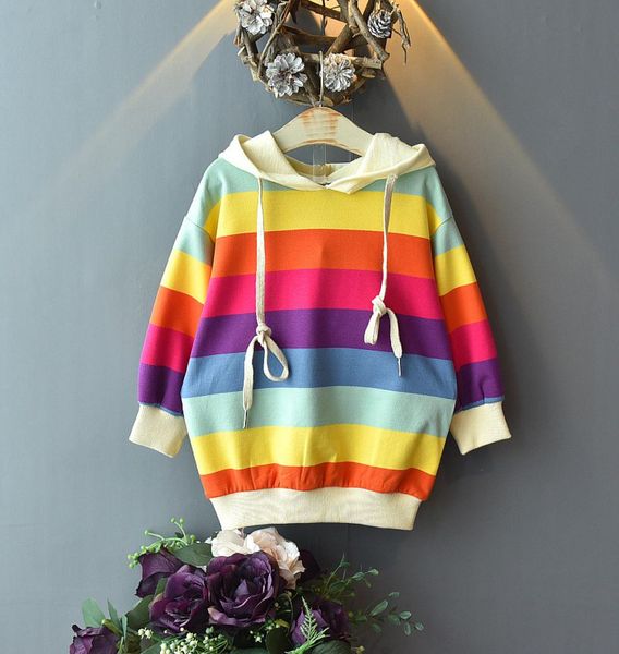 2019 designer kids autumn clothes striped rainbow printed long sleeve hooded sweatshirts fashion sports hoodies girls clothing kid8928652, Black
2019 designer kids autumn clothes striped rainbow printed long sleeve hooded sweatshirts fashion sports hoodies girls clothing kid8928652, Black