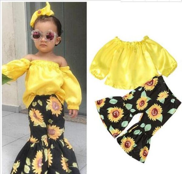 2020 newkids designer clothes girls outfits children strapless shoulder sunflower flare pants 2pcsset spring autumn baby clo4024387, White
2020 newkids designer clothes girls outfits children strapless shoulder sunflower flare pants 2pcsset spring autumn baby clo4024387, White