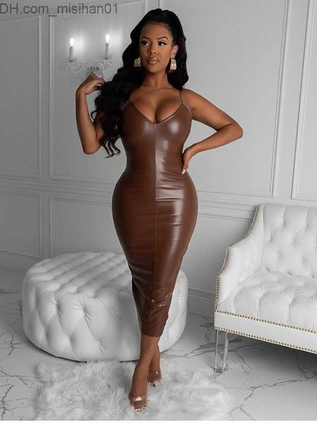 casual dresses asia summer brown pu leather dress women spaghetti straps v-neck backless midi bodyocn party club long z230705, Black;gray
casual dresses asia summer brown pu leather dress women spaghetti straps v-neck backless midi bodyocn party club long z230705, Black;gray