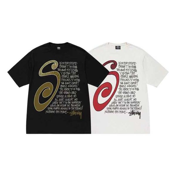 men's and women's fashion t-shirt high street brand stussys trendy new summer cotton loose casual short sleeve couple, White
men's and women's fashion t-shirt high street brand stussys trendy new summer cotton loose casual short sleeve couple, White