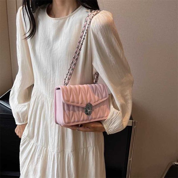 evening bags korean fashion summer small bag women's lingge chain versatile and simple square crossbody 230704
evening bags korean fashion summer small bag women's lingge chain versatile and simple square crossbody 230704