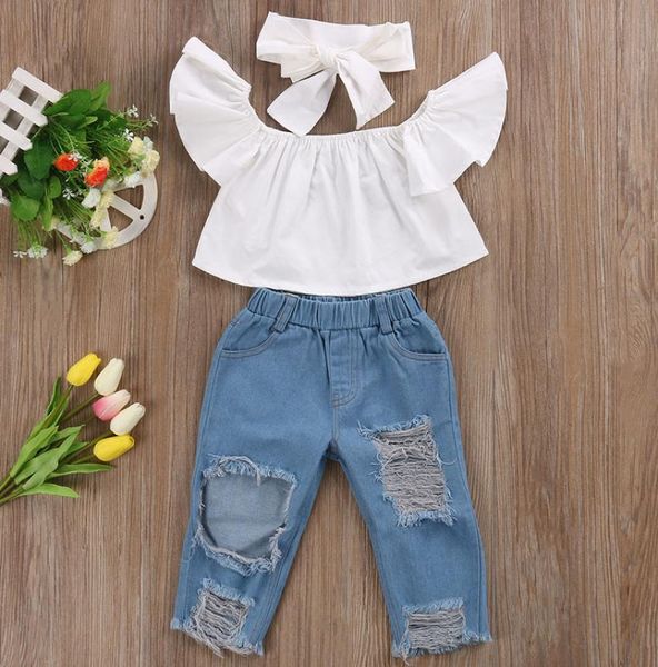 fsshion kids girls clothes offshoulder tshirt ripped jeans headband 3pcs outfits fashion summer kid girl clothing boutiq7895461, White
fsshion kids girls clothes offshoulder tshirt ripped jeans headband 3pcs outfits fashion summer kid girl clothing boutiq7895461, White