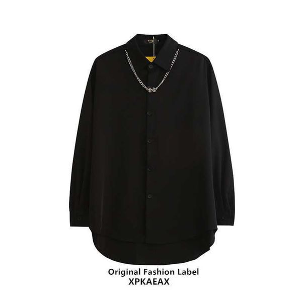 men polo original fashion brand summer china-chic minority solid color long sleeve shirt for men and women loose hip-hop fried street shirt, White;black
men polo original fashion brand summer china-chic minority solid color long sleeve shirt for men and women loose hip-hop fried street shirt, White;black