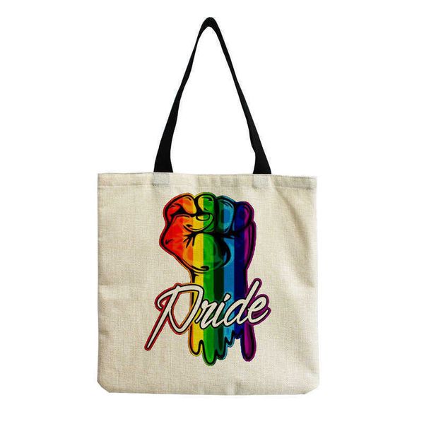 rainbow love print handbag student shoulder bag fashion simple tote bag 0704, Blue;pink
rainbow love print handbag student shoulder bag fashion simple tote bag 0704, Blue;pink