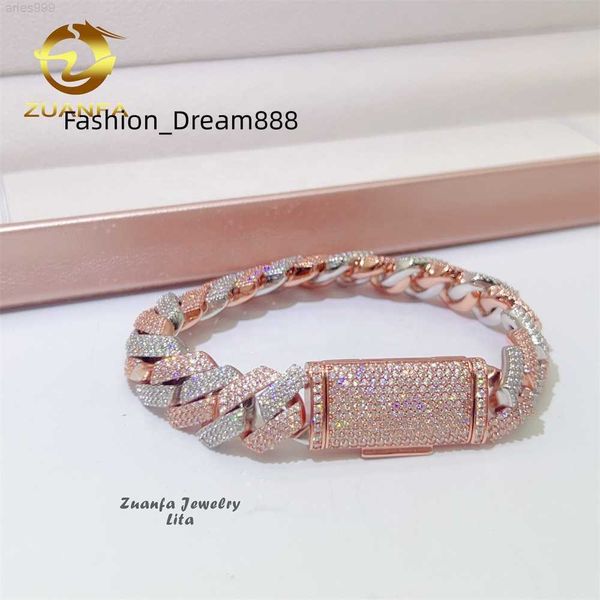 custom 14mm moissanite jewellery two tone rose gold cuban link chain moissanite cuban link bracelet, Silver
custom 14mm moissanite jewellery two tone rose gold cuban link chain moissanite cuban link bracelet, Silver