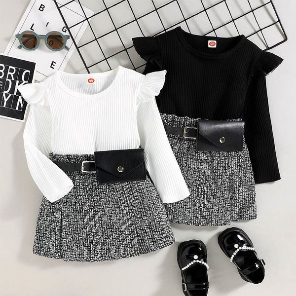 family matching outfits 1-5y kids girls autumn clothes set with belt bag 3pcs baby long sleeve ribbed plaid short skirts children fashion o, Blue
family matching outfits 1-5y kids girls autumn clothes set with belt bag 3pcs baby long sleeve ribbed plaid short skirts children fashion o, Blue