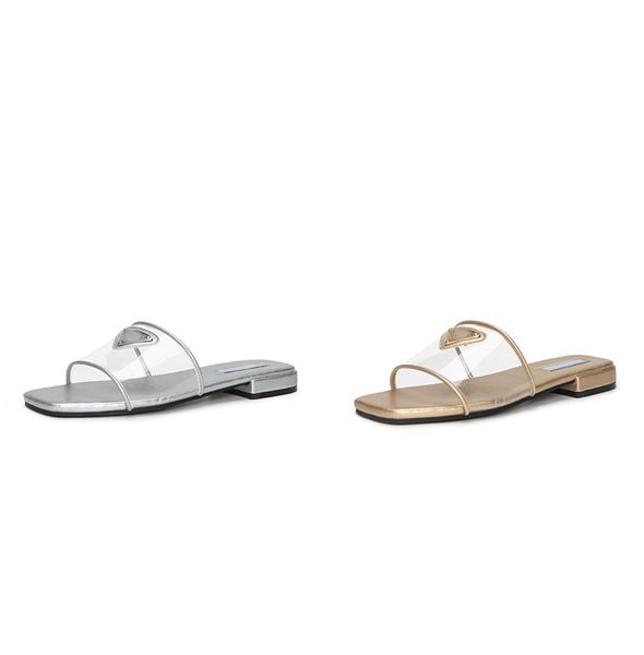 2023 designer women sandals triangle logo buckle slippers transparent clear jelly pvc summer slides rubber sole inside enameled metal flat s, Black
2023 designer women sandals triangle logo buckle slippers transparent clear jelly pvc summer slides rubber sole inside enameled metal flat s, Black