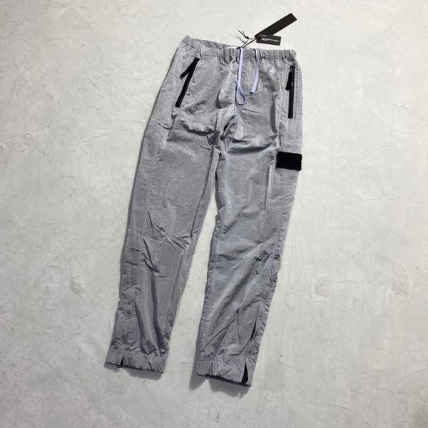 brand designers pants stone metal nylon pocket embroidered badge casual trousers thin reflective island pants size m-2xl 5t1w, Black
brand designers pants stone metal nylon pocket embroidered badge casual trousers thin reflective island pants size m-2xl 5t1w, Black
