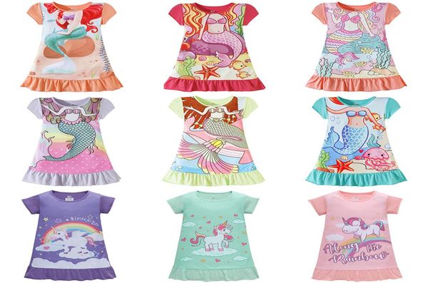 summer kids girls pajamas dress cotton cartoon nightgowns children mermaid horse sleepwear home clothes dresses 4pcsset m16017536115, Blue;red
summer kids girls pajamas dress cotton cartoon nightgowns children mermaid horse sleepwear home clothes dresses 4pcsset m16017536115, Blue;red