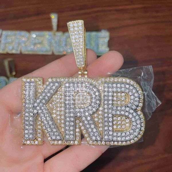 custom letter charm men's hip hop jewelry vvs moissanite diamond iced out pendant for men, Silver
custom letter charm men's hip hop jewelry vvs moissanite diamond iced out pendant for men, Silver