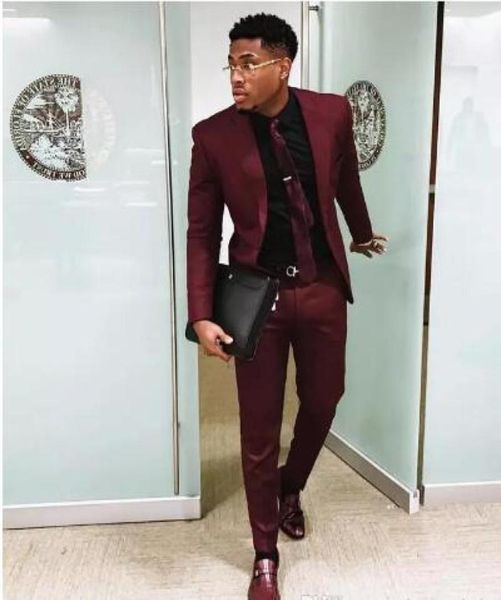 chic burgundy two pieces mens suits slim fit wedding grooms tuxedos one button formal prom suit jacket and pants with tie7454893, Black;gray
chic burgundy two pieces mens suits slim fit wedding grooms tuxedos one button formal prom suit jacket and pants with tie7454893, Black;gray