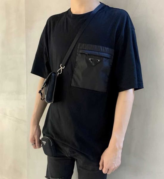 men's designer t-shirts luxury fashion summer loose fitting short sleeve pocket round neck black t-shirt top, White;black
men's designer t-shirts luxury fashion summer loose fitting short sleeve pocket round neck black t-shirt top, White;black